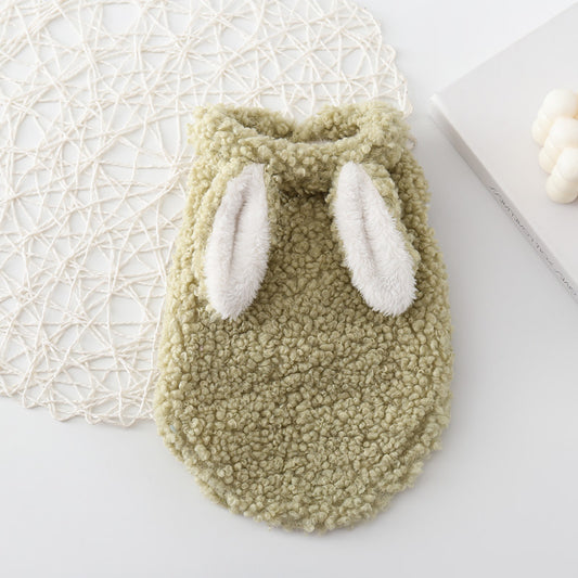 Cute Bunny Costume With Bunny Ears Vest For Autumn And Winter